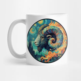 ZODIAC Aries - Astrological ARIRS - ARIRS - ZODIAC sign - Van Gogh style - 16 Mug